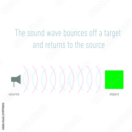 Reflection of Sound. 
Sound hitting the object and returning