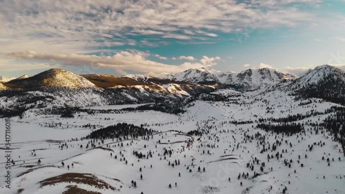 Sierra Nevada At Winter Drone hyperlapse