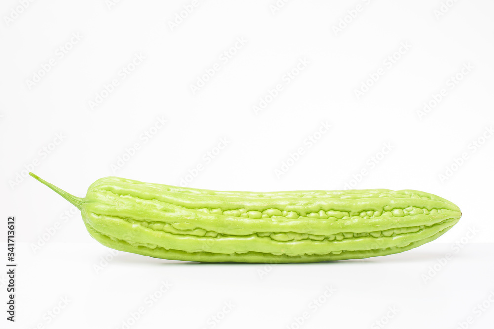 Bitter melon on white background Bitter melon on white background