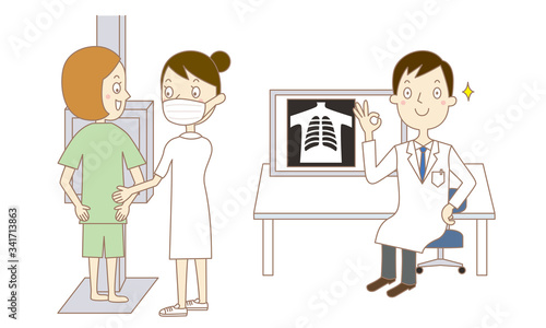レントゲンの検査：イラスト