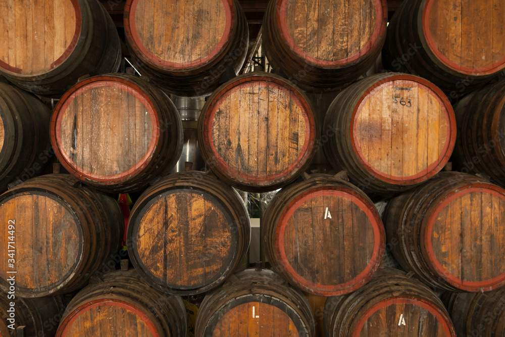 Wine Barrels in Storage