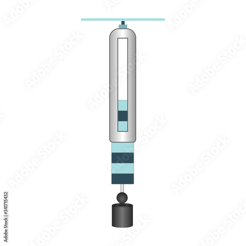 Vector Illustration of a Dynamometer, Experiment