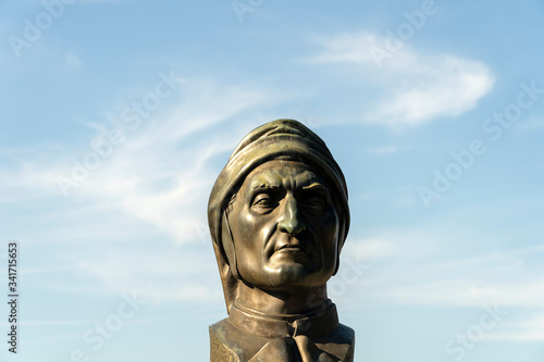 Poppi  Tuscany  statue of Dante Alighieri