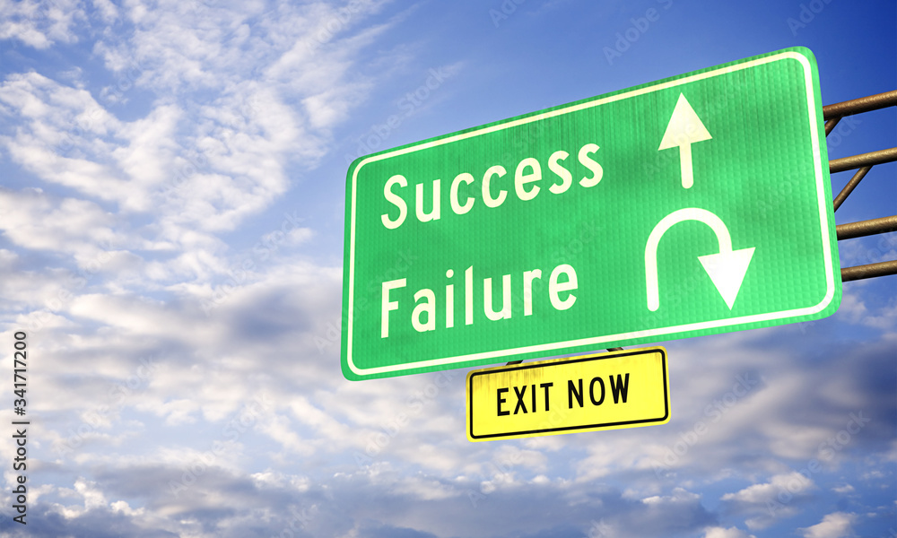 3d: Road Sign Saying Success And Failure 3d: Road Sign Saying Success And Failure