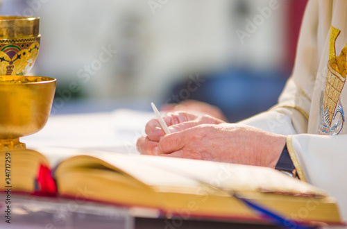 host that in the hands of the priest, as in the hands of Pope Francis, becomes the body of Christ
