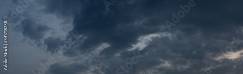 Background of dark sky and cloud before rain