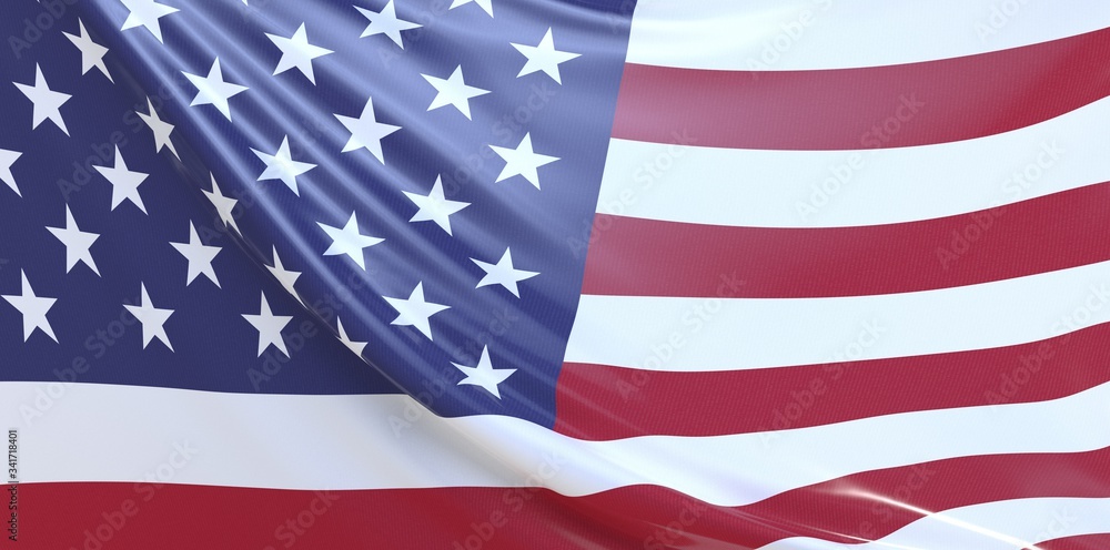 Fototapeta premium United States of America flag illustration.
