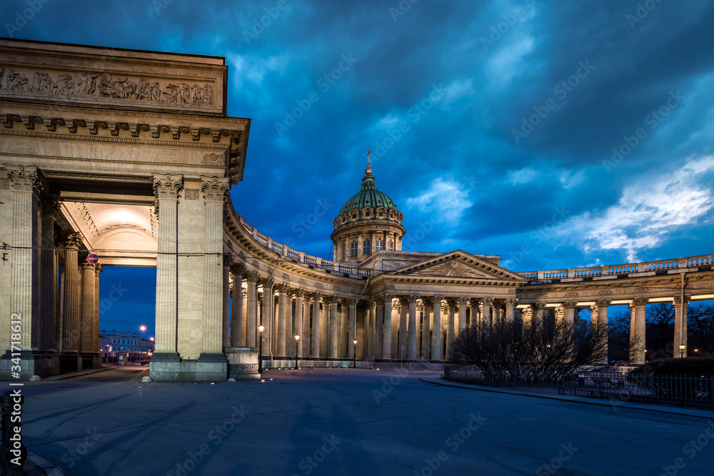 Obraz premium Kazan Cathedral on Nevsky Prospekt in Saint Petersburg