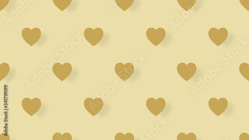 Heart gold seamless design. Vector illustration. Eps10