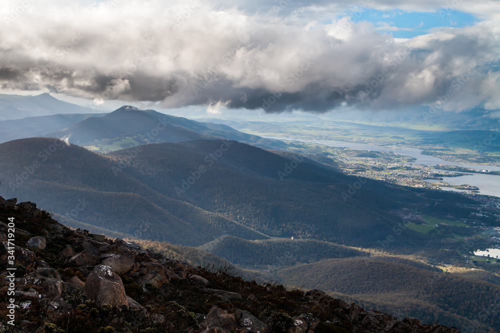 View from Mt Wellington over Hobart View from Mt Wellington over Hobart