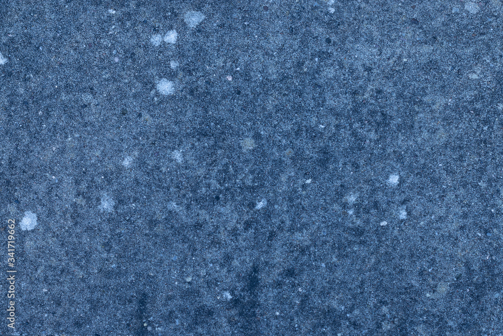 Fototapeta premium Background: blue cement wall with moss stains