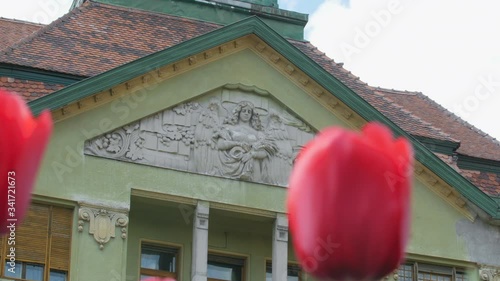 Details on a palace building in timisoara photo