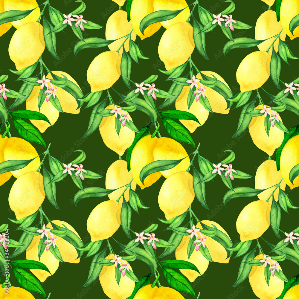 Seamless pattern with lemon branches Seamless pattern with lemon branches