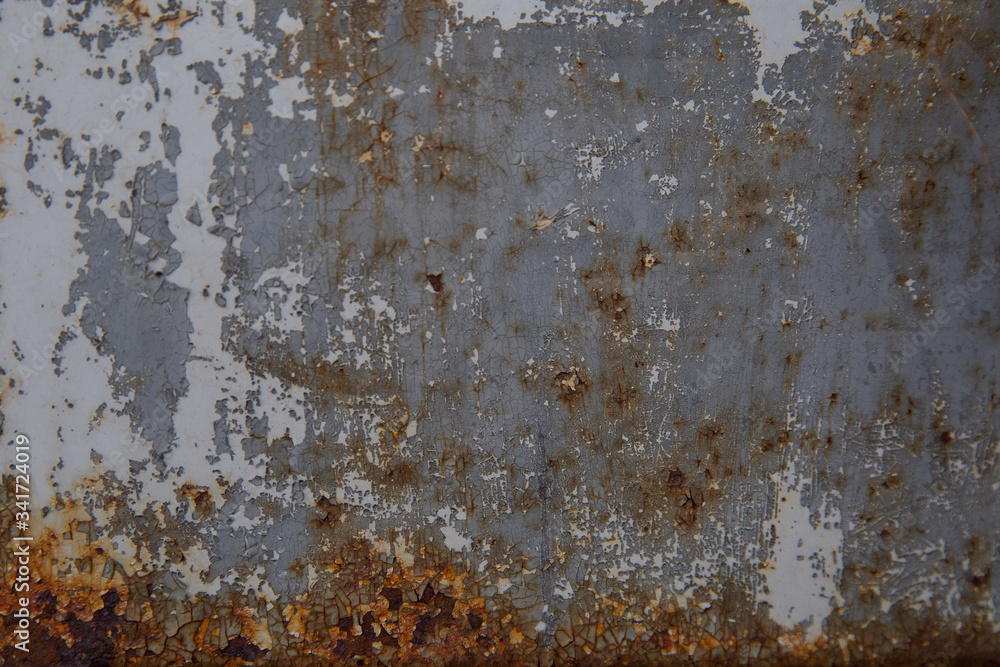 Rusty metal wall that's painted gray Rusty metal wall that's painted gray