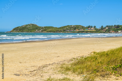 Aerial view in Itapirub   beach  in Imbituba - SC. Beautiful beach  in Santa Catarina  Brazil