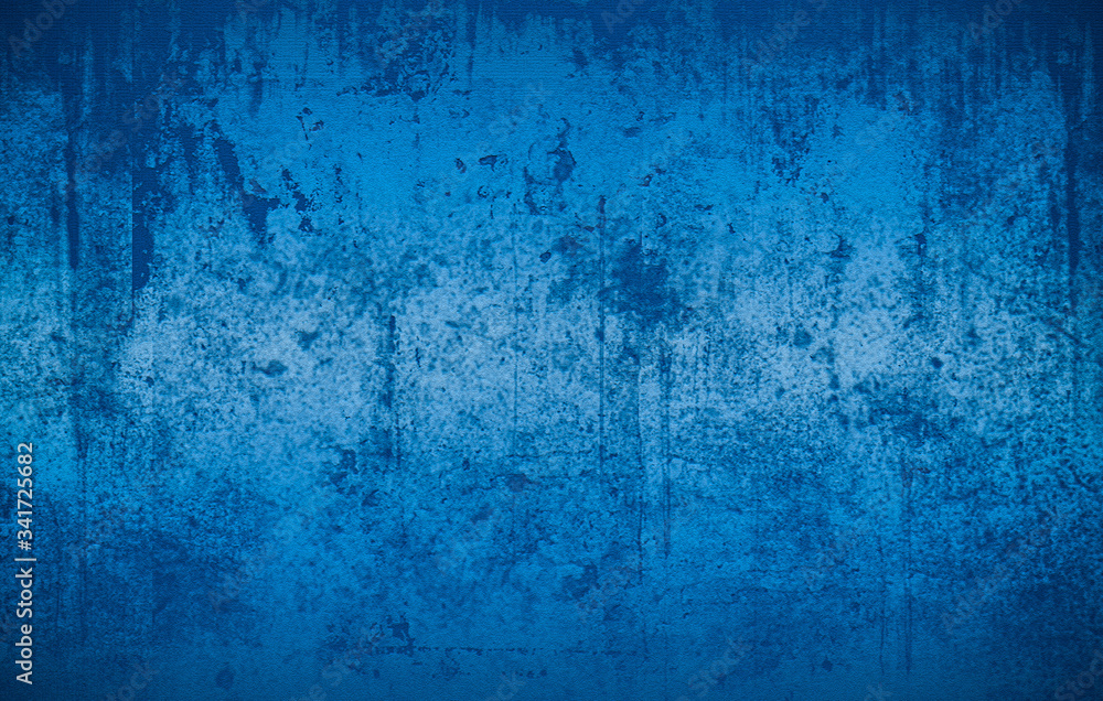 Grunge blue concrete wall. abstract Background.