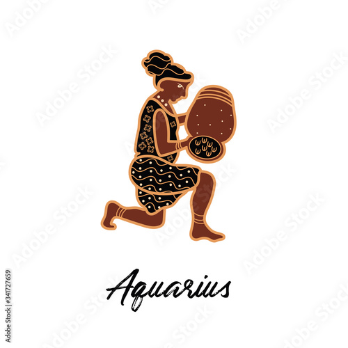 Aquarius zodiac sign. The symbol of the astrological horoscope.
