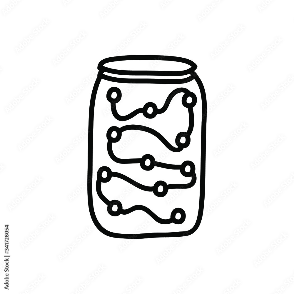 cozy cute jar with a luminous garland inside simple vector icon. sketch illustration isolated on white background
cozy cute jar with a luminous garland inside simple vector icon. sketch illustration isolated on white background