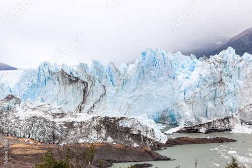 The Perito Moreno Glacier view. It is is a glacier located in the Los Glaciares National Park in Patagonia  Argentina.