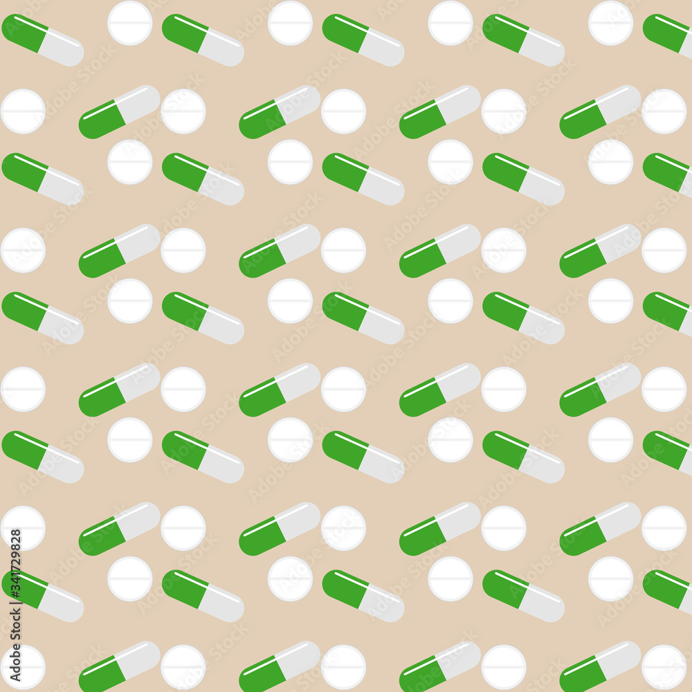 Cute drug pattern on white background Cute drug pattern on white background
