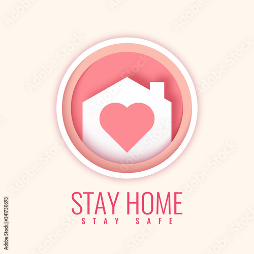 Stay home stay safe design illustration