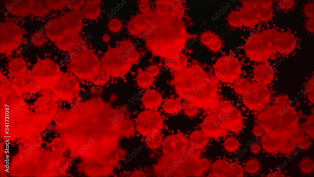 Corona virus background, The red corona virus is spreading and floating, Use as a background video for your work. Corona virus background, The red corona virus is spreading and floating, Use as a background video for your work.