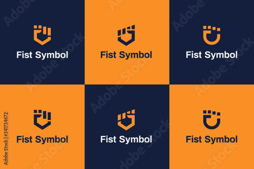 Different styles of fist vectors. Perfect symbol for your business. 