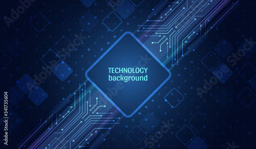 Futuristic sci fi technology background. Hi tech circuit design innovation concept. Abstract communication vector illustration.