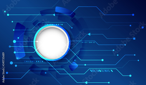 Futuristic sci fi technology background. Hi tech circuit design innovation concept. Abstract communication vector illustration.