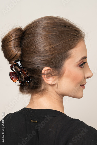 Model With Hair Clips