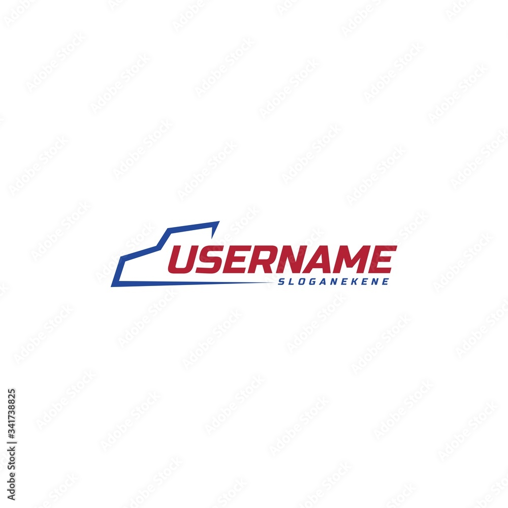 truck line logo design concept vector truck line logo design concept vector