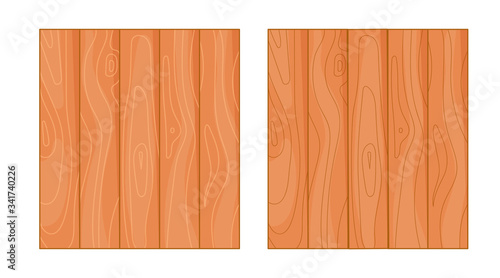 wood texture. Isolated vector illustration of wooden planks on white. modern cartoon style. template for background or wallpaper