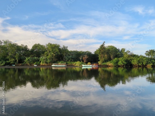 boats on the river in costa rica