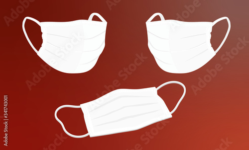 Masque protection Covid 3D Blanc