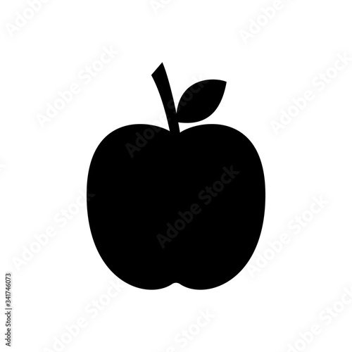 Fresh apple icon illustration. Line design.