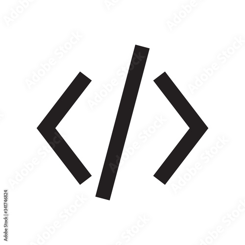 Coding icon. Programming sign. Line icon design. Web development.