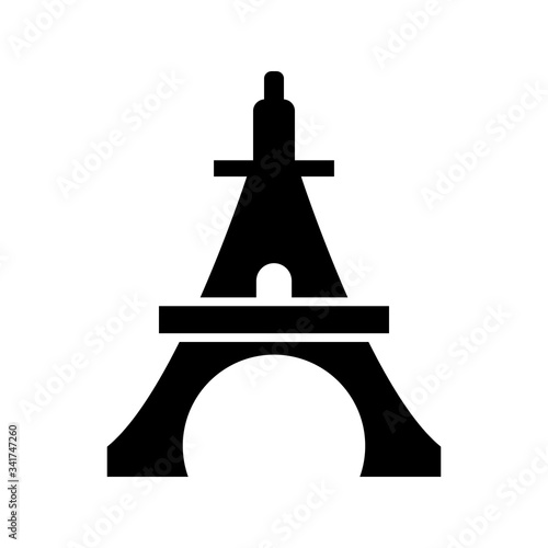 Eiffel Tower icon in trendy line style.