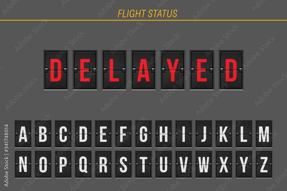 Flight information of arrival or departure status
