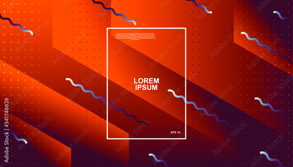 Fototapeta premium Creative geometric background. Trendy gradient shapes composition. Eps10 vector.