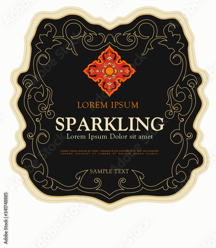 WINE LABEL ITALIAN FOOD AND DRINKS DECORATIVE STICKER FOR AMARONE, PROSECCO, CHIANTI, VALPOLICELLA,PRIMITIVE AND SPARKLING WINE