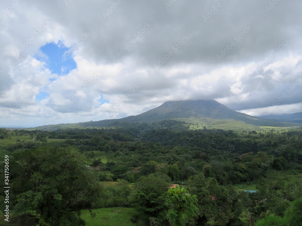 arenal volcano in the clouds