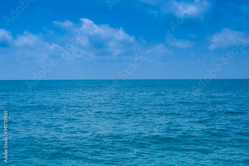 Perfect sky and ocean,Caribbean Paradise 