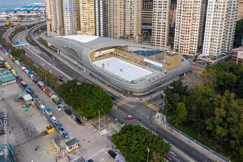 Fotografía Private housing of Hong Kong from drone view