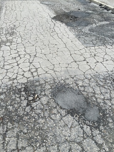 cracks in the road