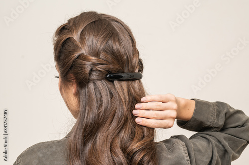 Model With Hair Clips