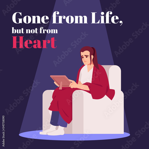 Gone from life but not from heart social media post mockup