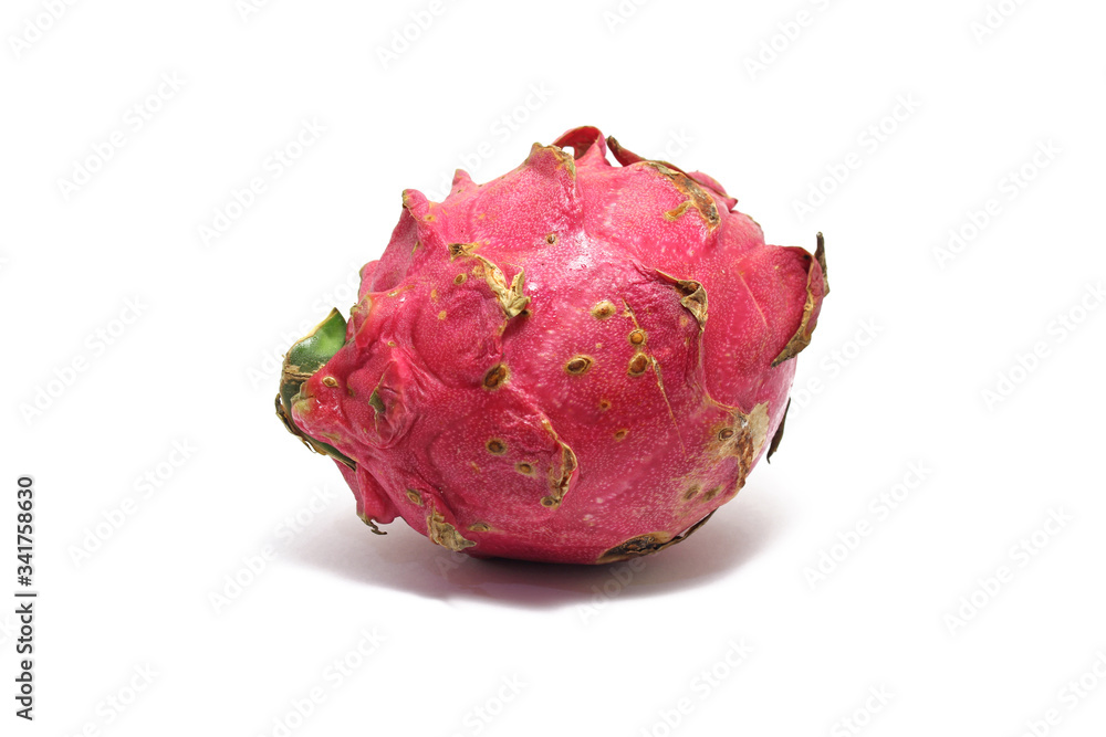 Pitaya or Pitahaya or Dragon Fruit (Hylocereus undatus) isolated on white background, perfect for breakfasting during ramadan Pitaya or Pitahaya or Dragon Fruit (Hylocereus undatus) isolated on white background, perfect for breakfasting during ramadan