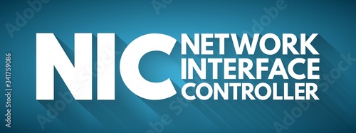 NIC - Network Interface Controller acronym, technology concept background