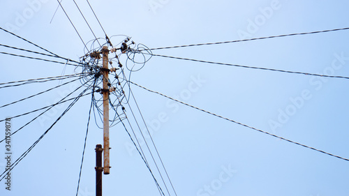 Electric poles, to supply electricity to the house