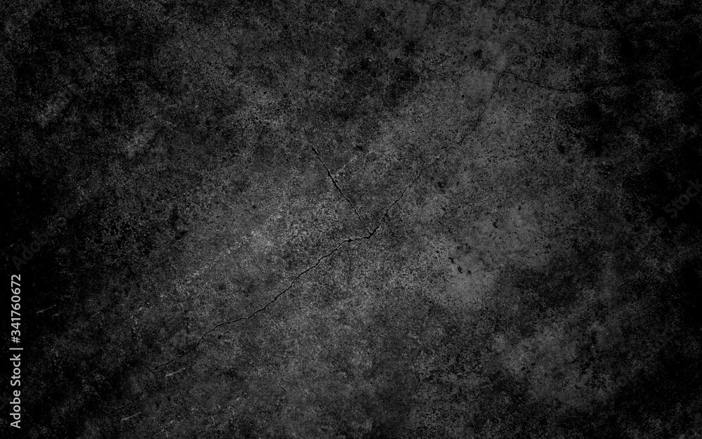 Fototapeta premium Old wall texture cement dark black gray background abstract grey color design are light with white gradient background.